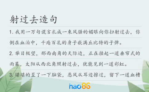 射过去造句