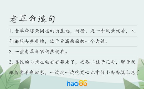 老革命造句