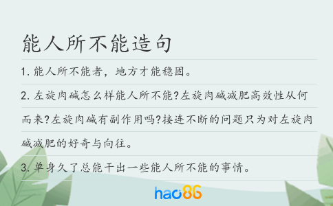 能人所不能造句