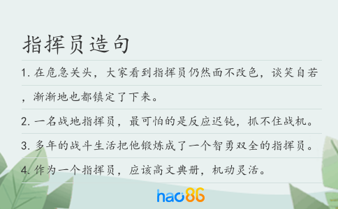 指挥员造句
