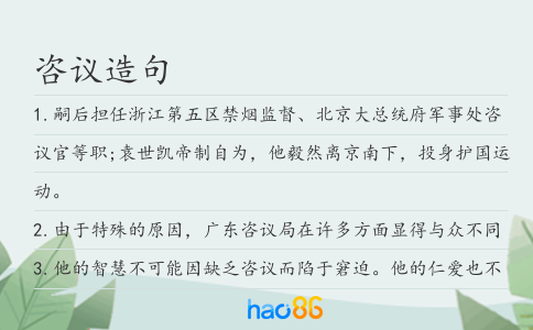 咨议造句