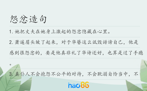 怨忿造句