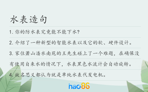 水表造句