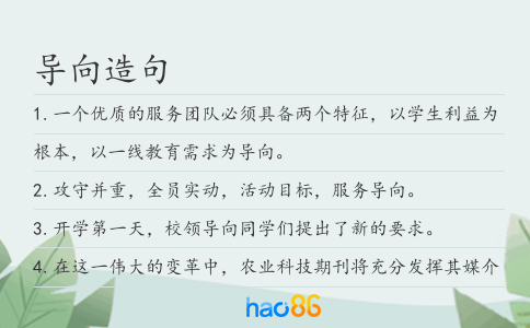 导向造句
