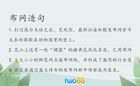 布网造句