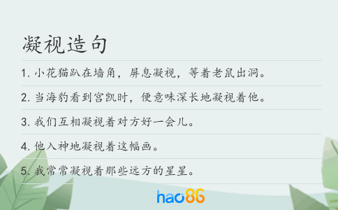 凝视造句