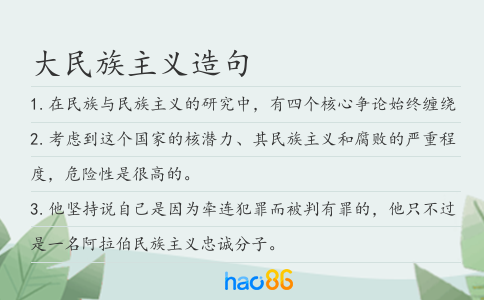 大民族主义造句