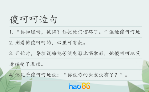 傻呵呵造句
