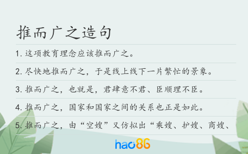推而广之造句