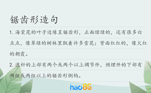 锯齿形造句