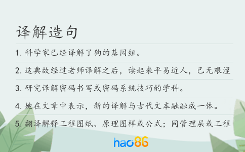 译解造句