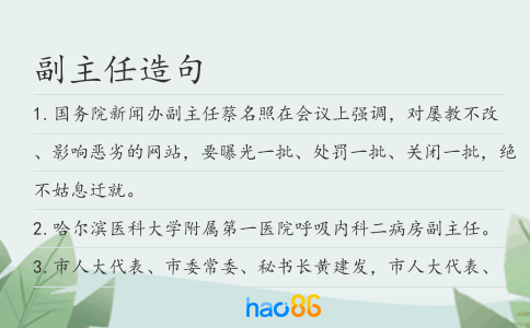 副主任造句