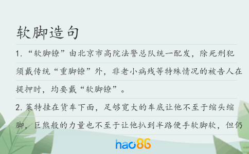 软脚造句