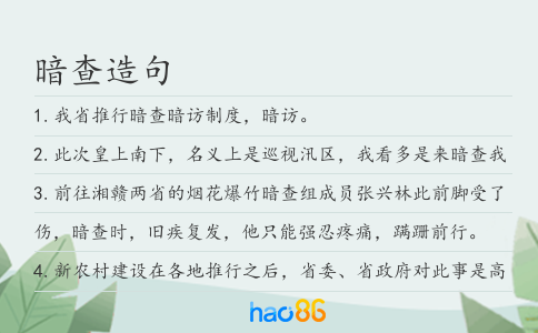 暗查造句