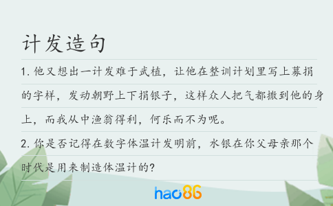 计发造句