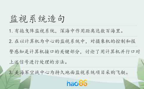 监视系统造句