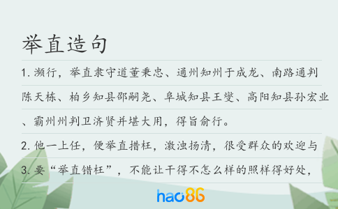 举直造句