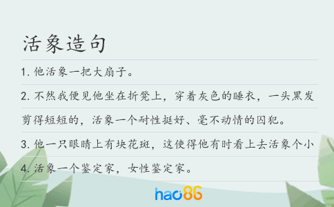 活象造句