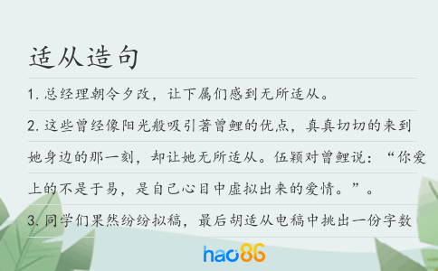 适从造句