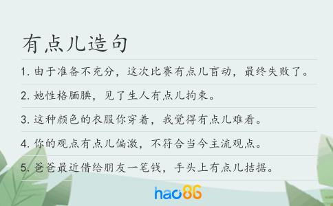 有点儿造句