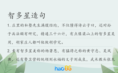 智多星造句