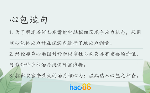 心包造句