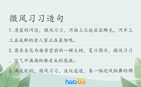 微风习习造句
