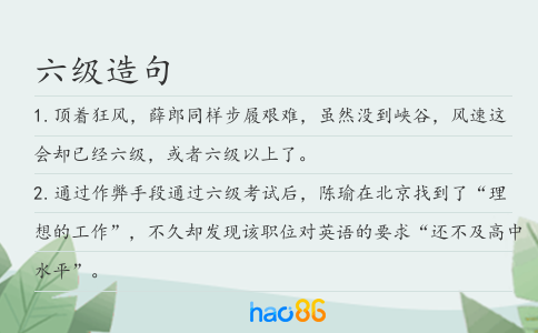 六级造句