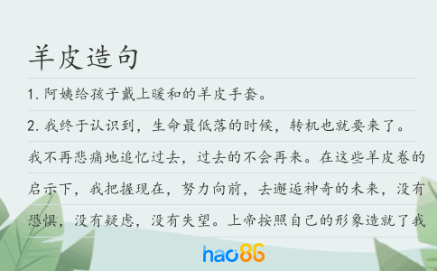 羊皮造句