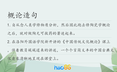 概论造句