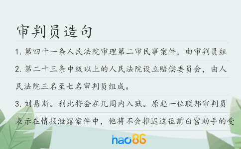 审判员造句