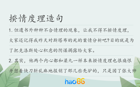 揆情度理造句
