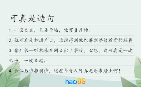 可真是造句