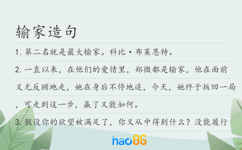 输家造句