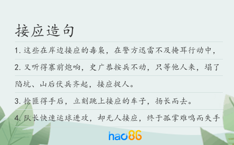接应造句