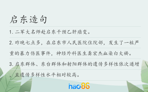 启东造句