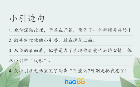 小引造句