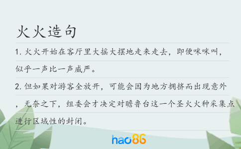 火火造句