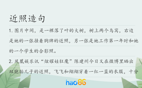近照造句