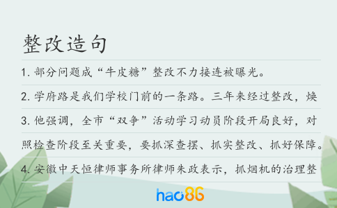 整改造句