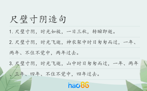 尺璧寸阴造句