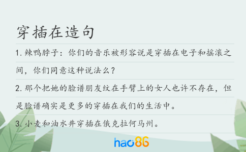 穿插在造句
