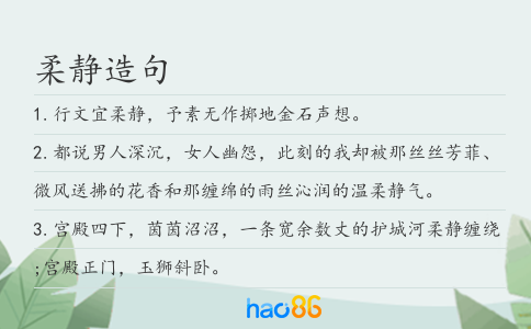柔静造句