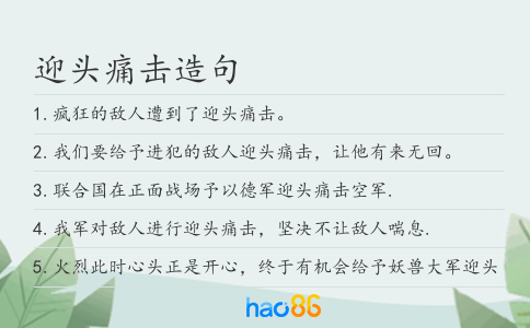迎头痛击造句