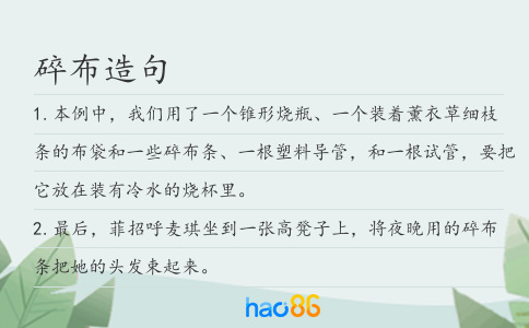 碎布造句