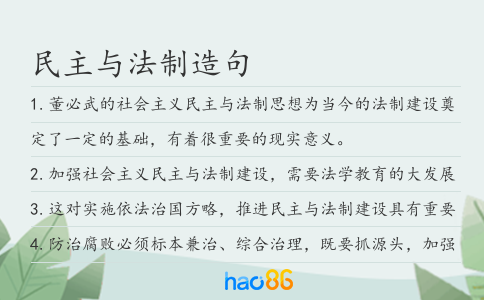 民主与法制造句
