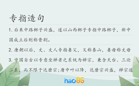 专指造句
