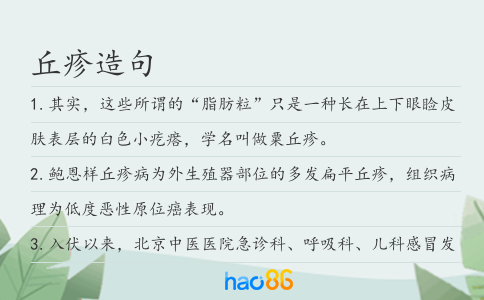 丘疹造句