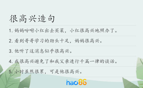 很高兴造句