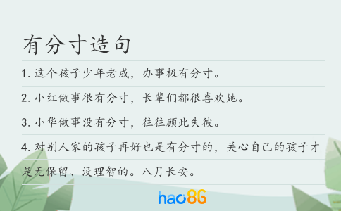有分寸造句